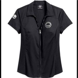 Harley-Davidson Willie G Skull Zip-Front Shirt
